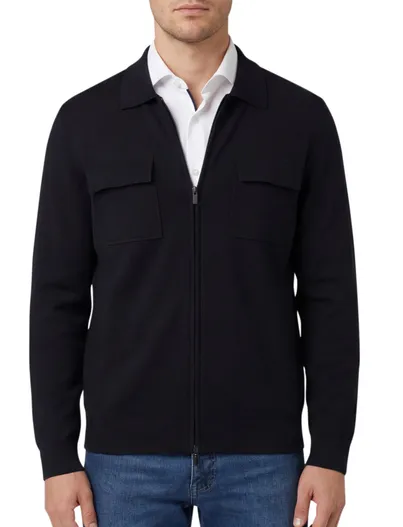 Thomas Maine Thomas Maine vest donkerblauw effen