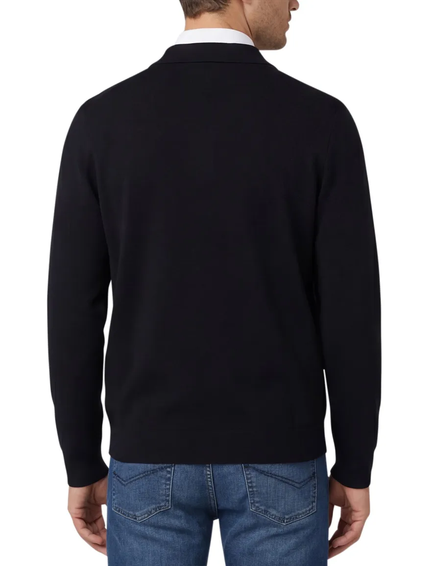 Thomas Maine vest donkerblauw effen