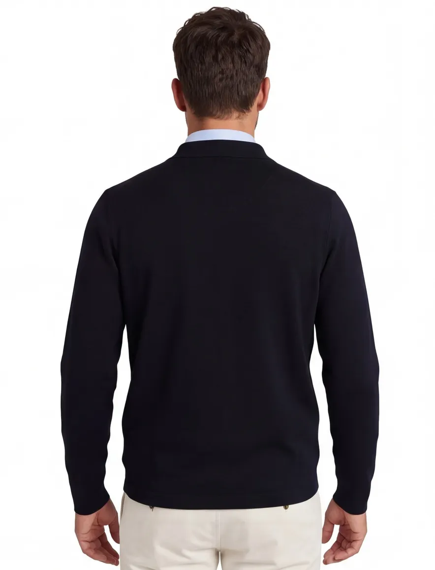 Thomas Maine vest donkerblauw effen