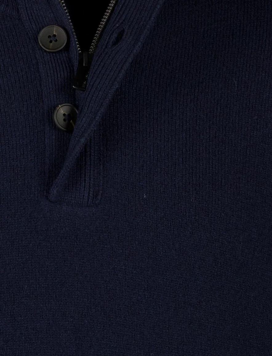 Thomas Maine trui donkerblauw effen lamswol