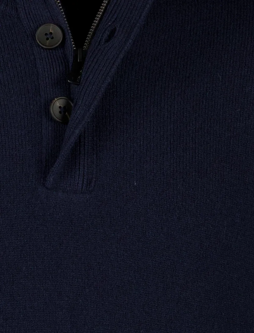 Thomas Maine trui donkerblauw lamswol effen