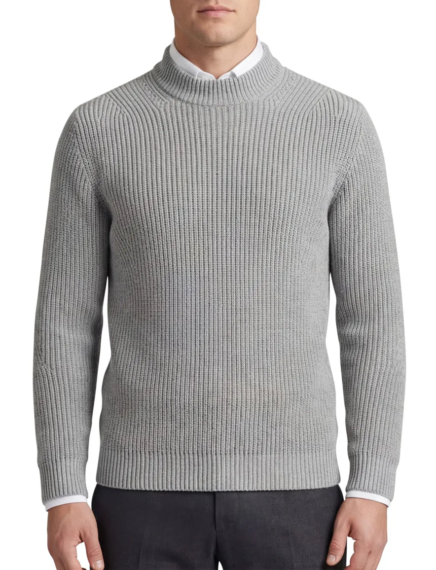 Thomas Maine turtleneck gebreide trui grijs