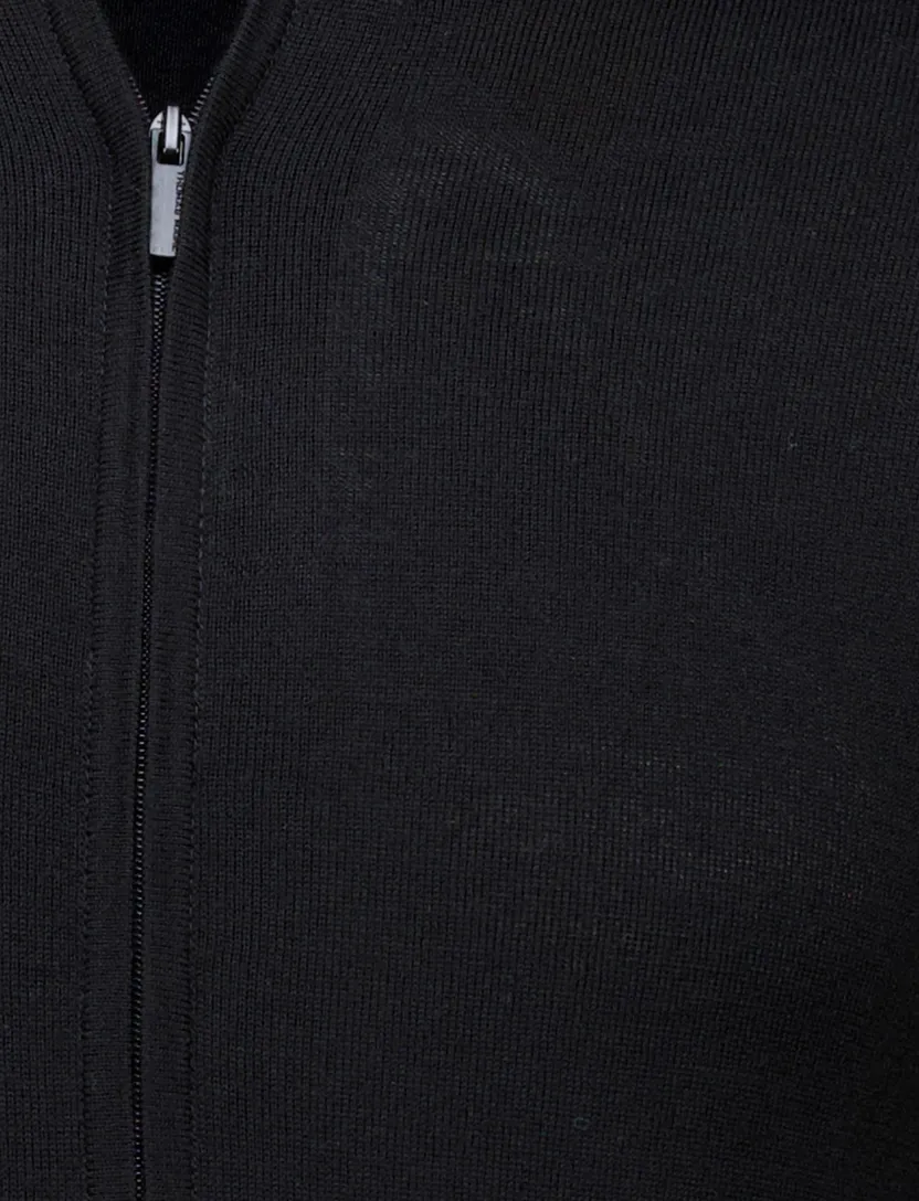 Thomas Maine vest zwart effen normale fit