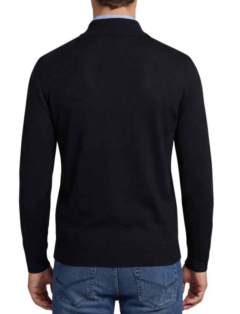 Thomas Maine vest zwart effen normale fit