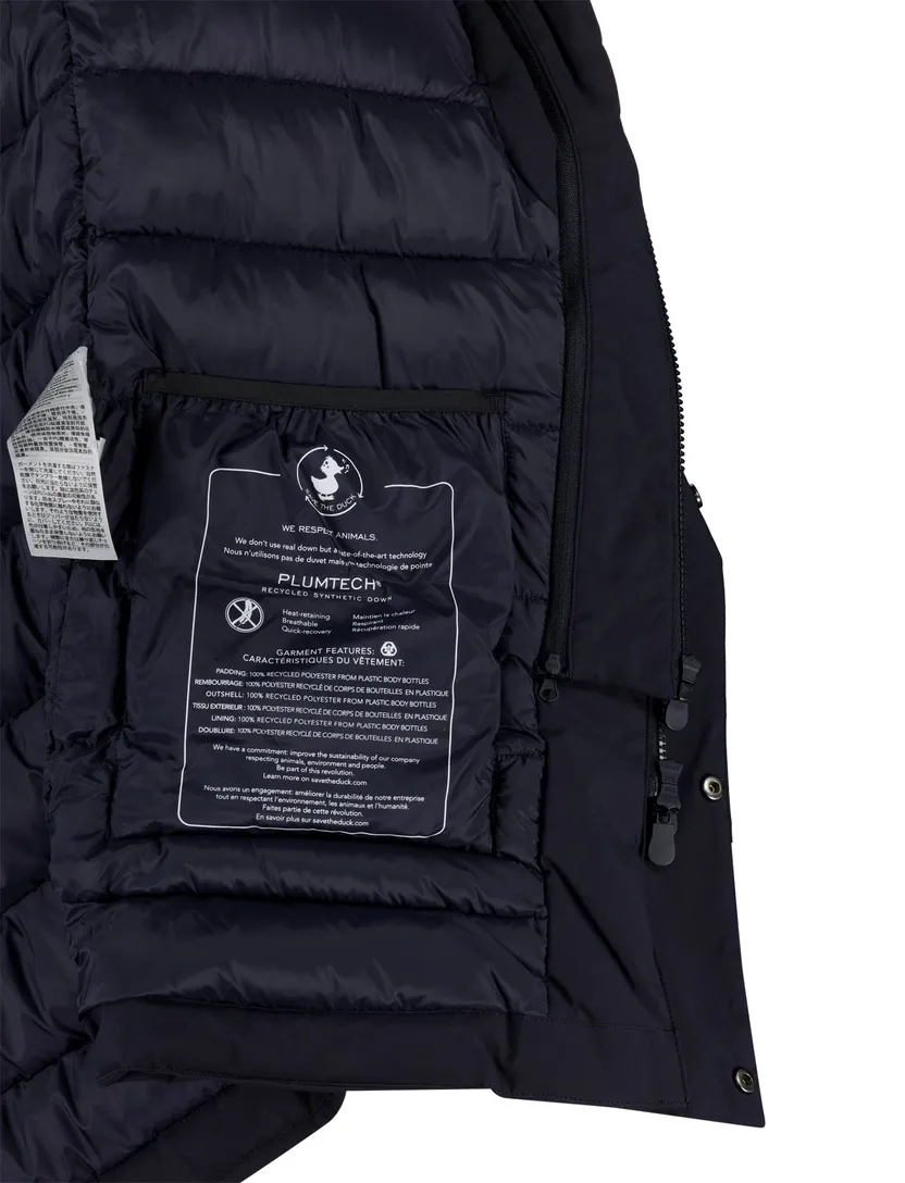 Winterjas Save the duck donkerblauw een borstzak