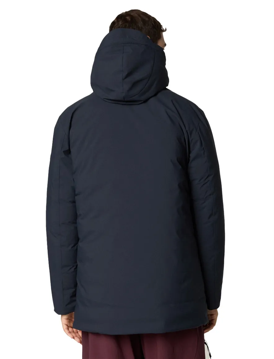 Save the Duck parka jas donkerblauw effen