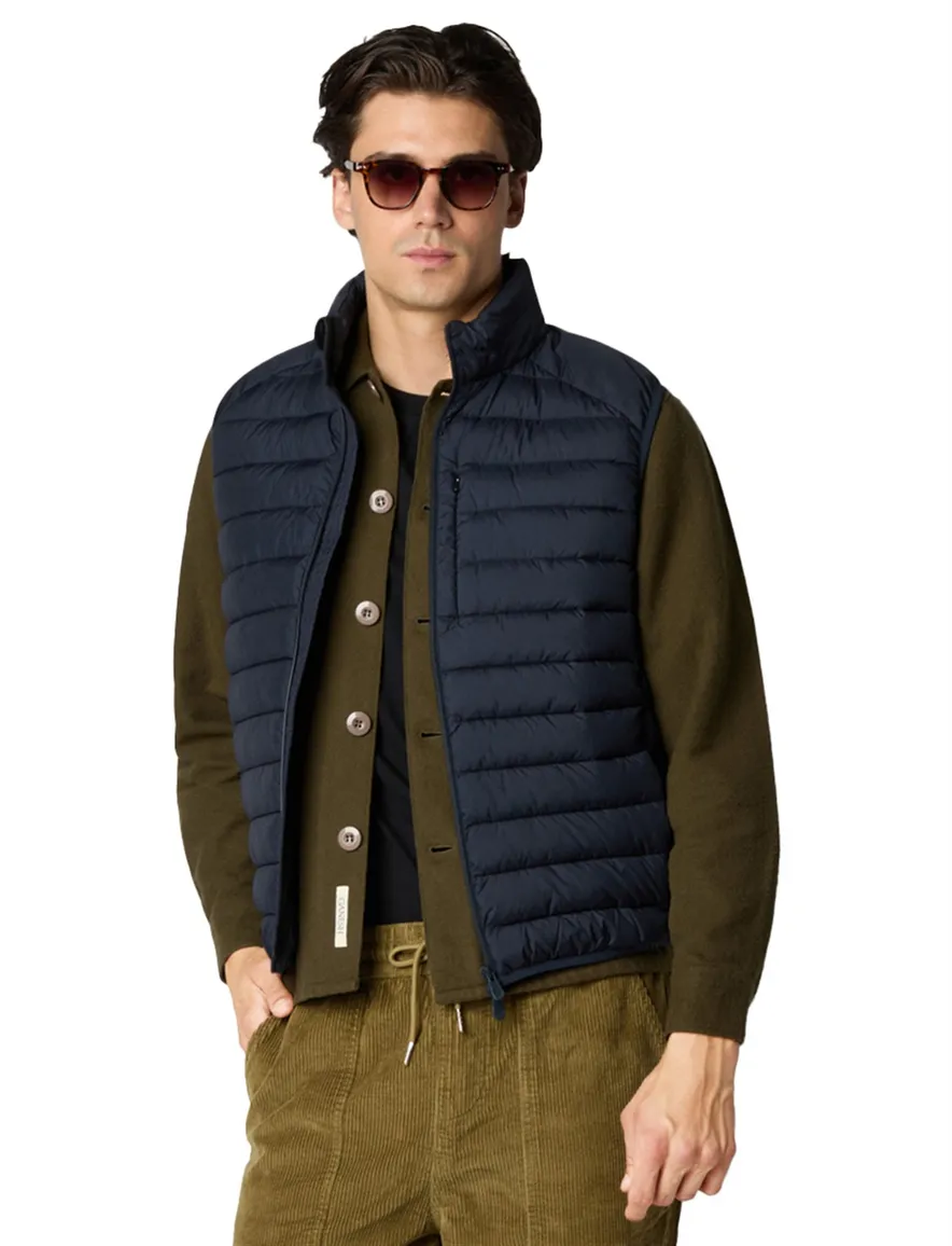 Save the Duck bodywarmer blauw effen