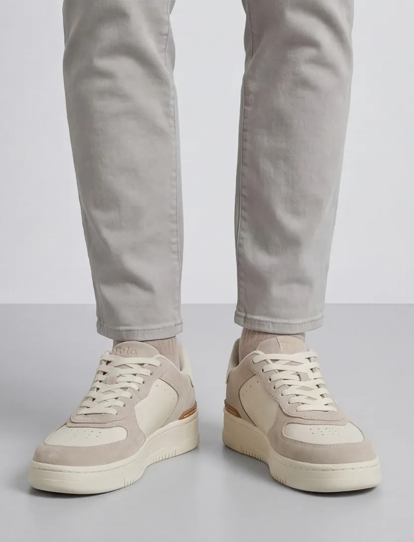 Polo Ralph Lauren sneakers beige/creme effen