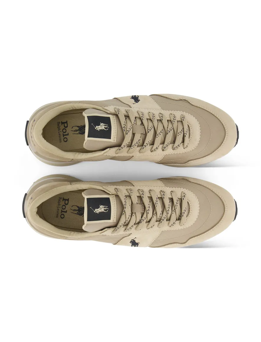 Sneakers Rehab effen beige laag