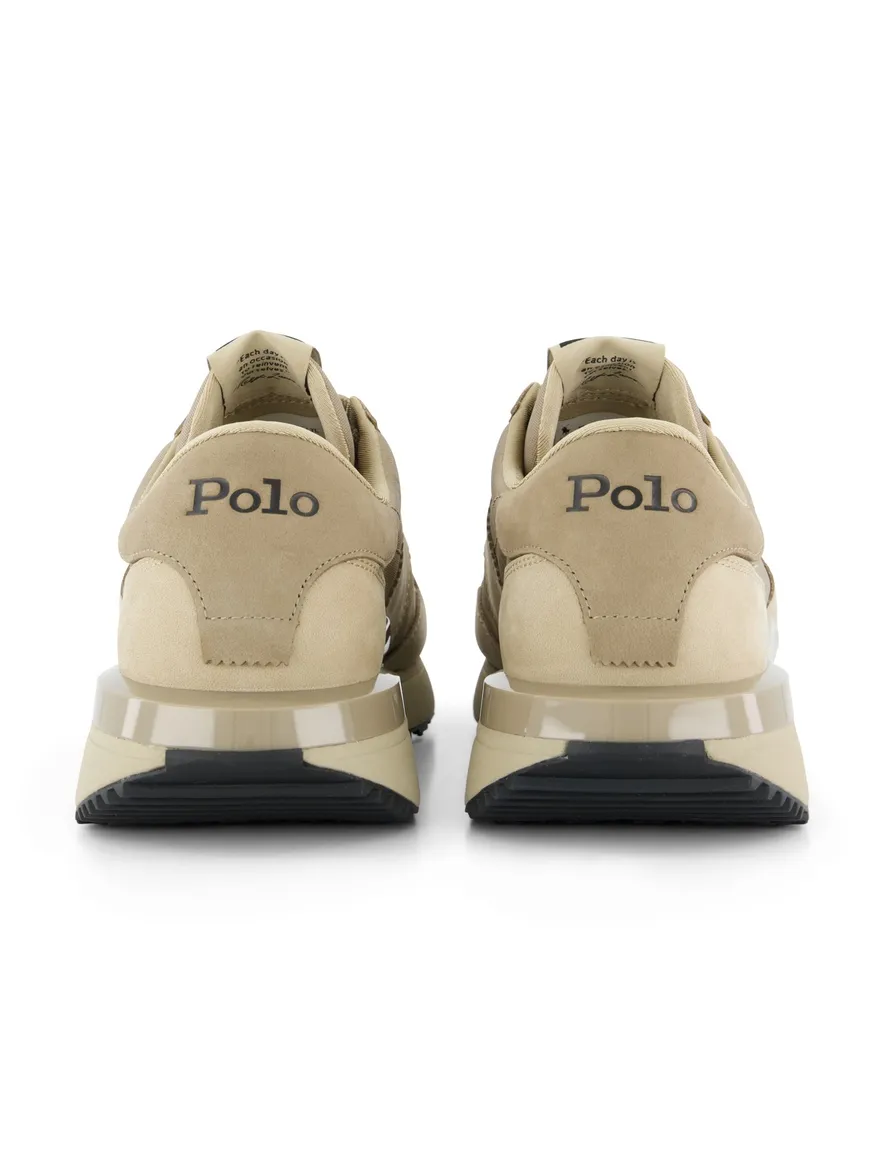 Sneakers Rehab effen beige laag