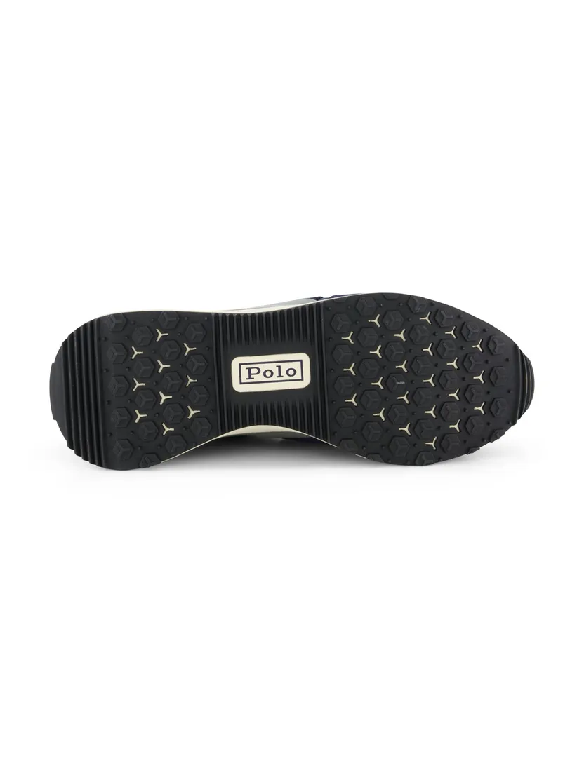 Sneakers Rehab blauw effen laag
