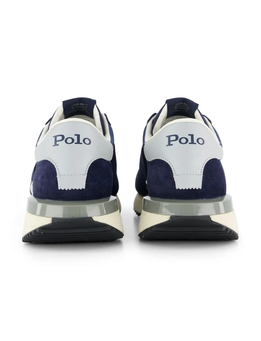 Sneakers Rehab blauw effen laag