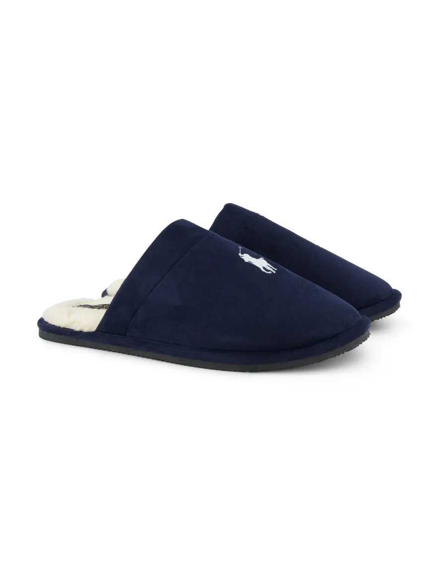 Polo Ralph Lauren pantoffels donkerblauw suede