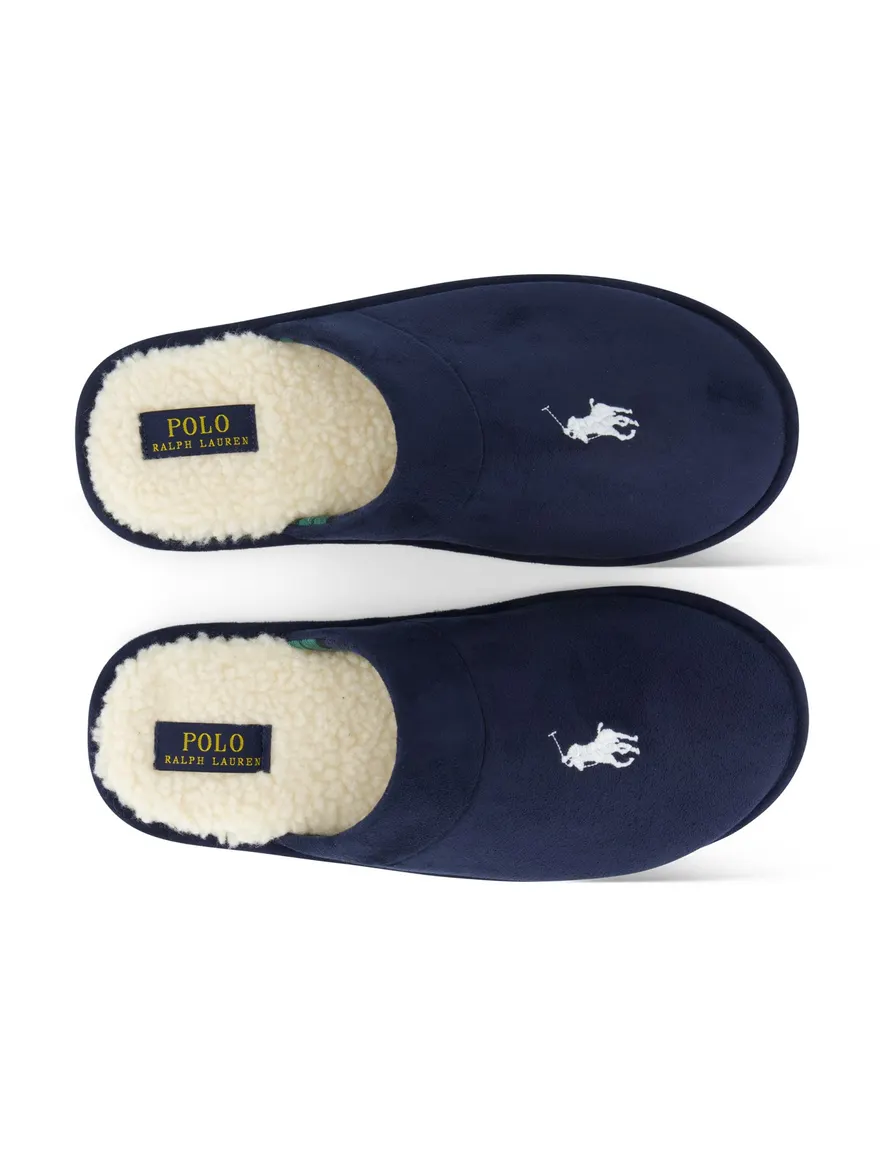 Polo Ralph Lauren pantoffels donkerblauw suede