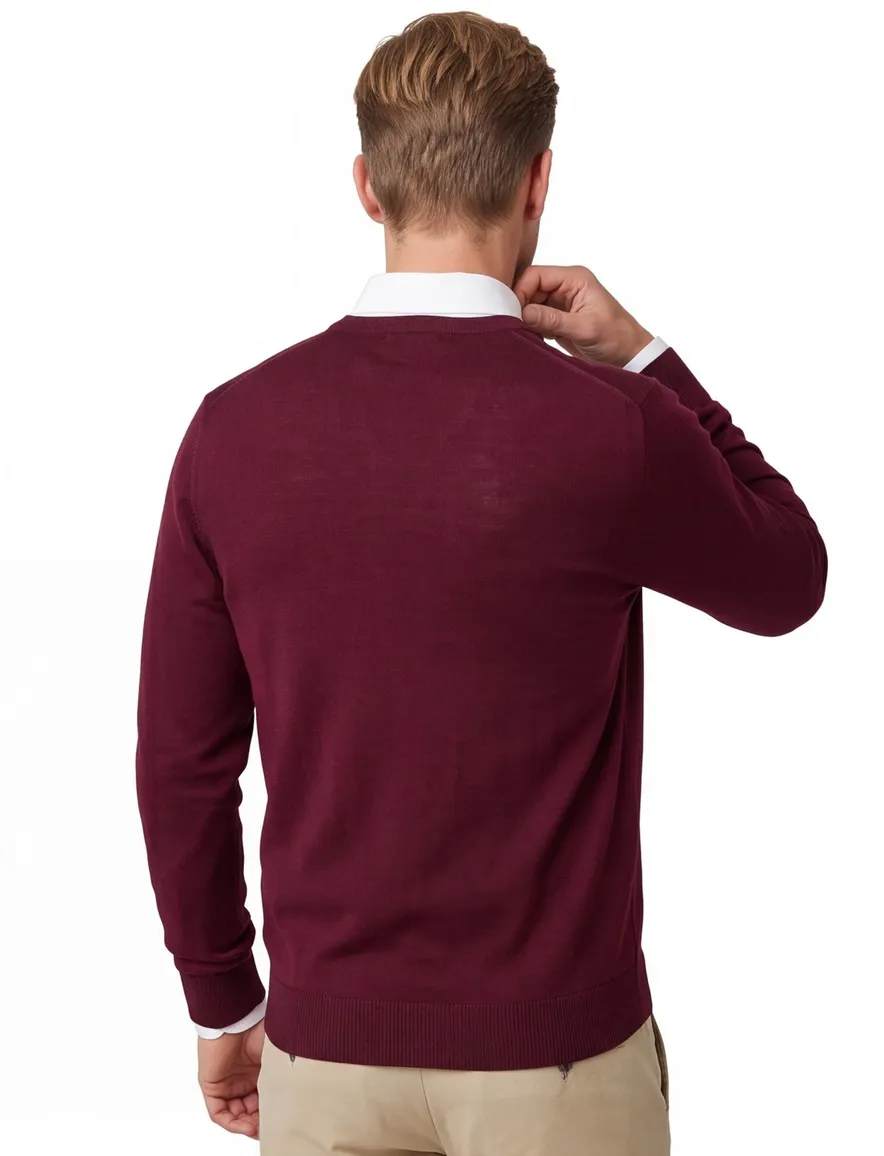 Maerz truien v-hals bordeaux