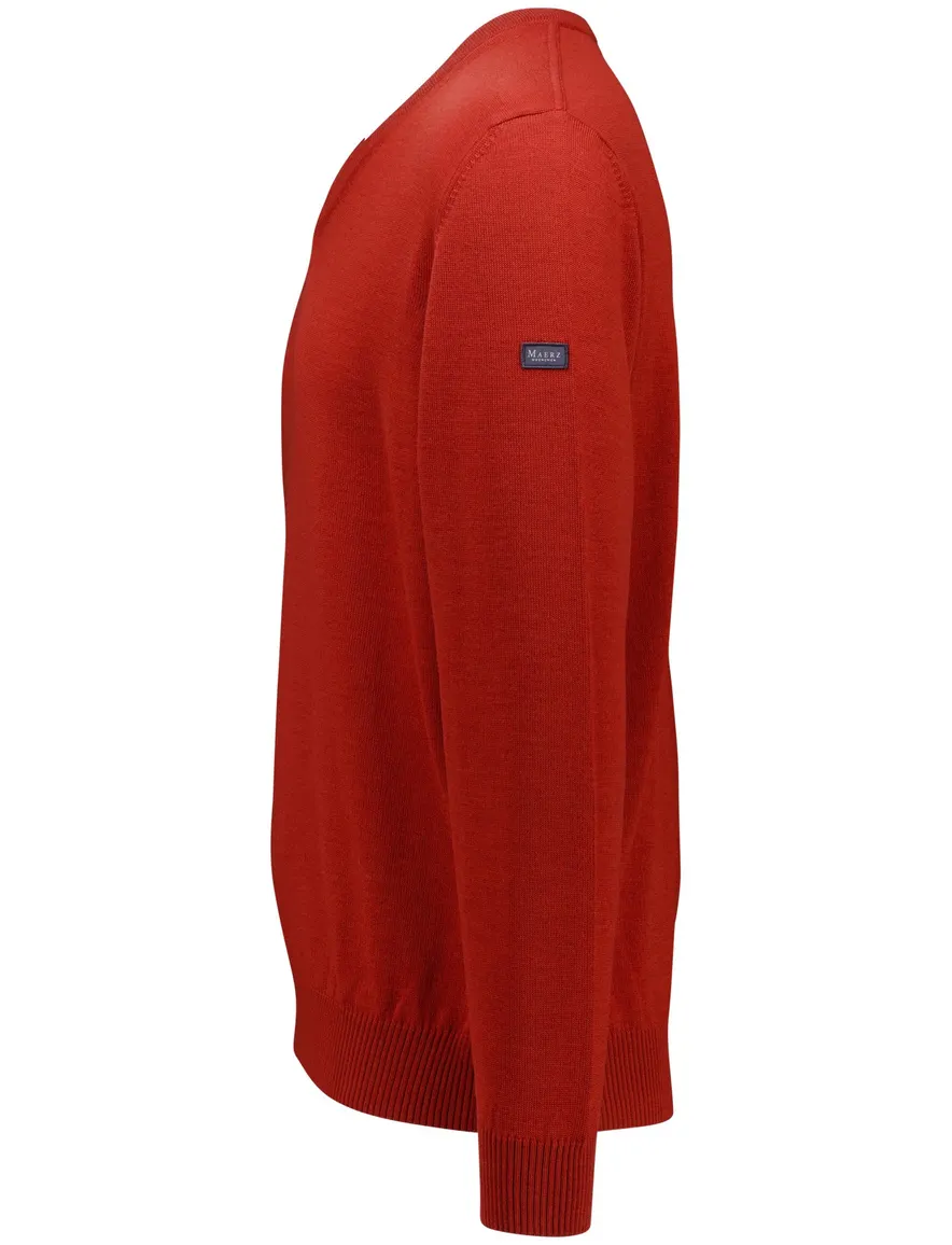Maerz v-hals trui oranje