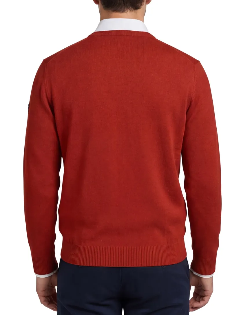 Maerz v-hals trui oranje