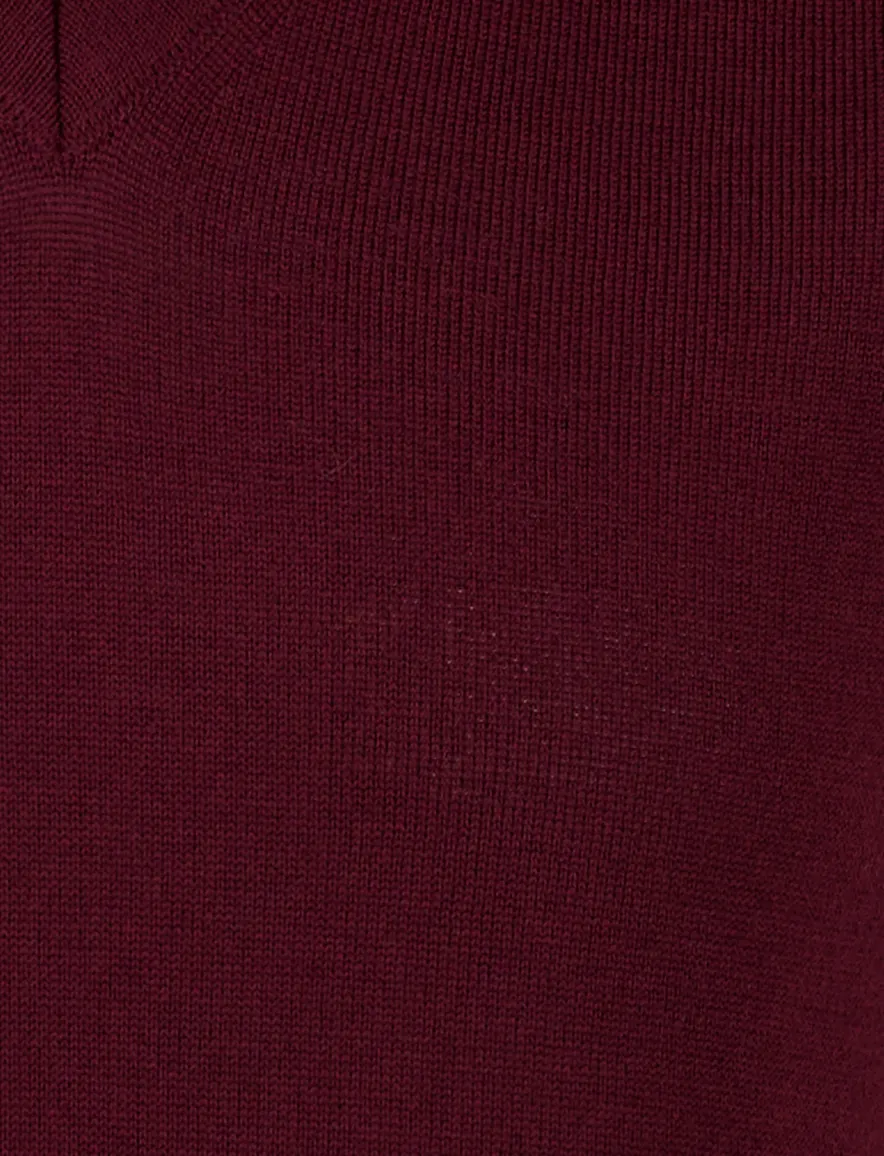 Maerz slipover scheerwol bordeaux