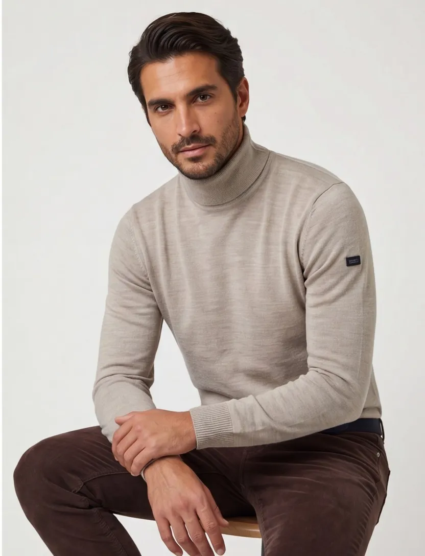 Mearz Coltrui beige lamswol effen