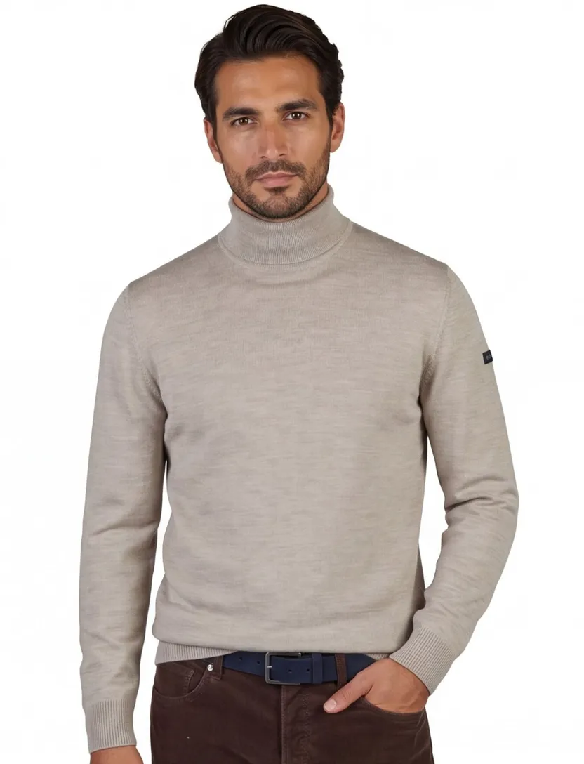 Mearz Coltrui beige lamswol effen