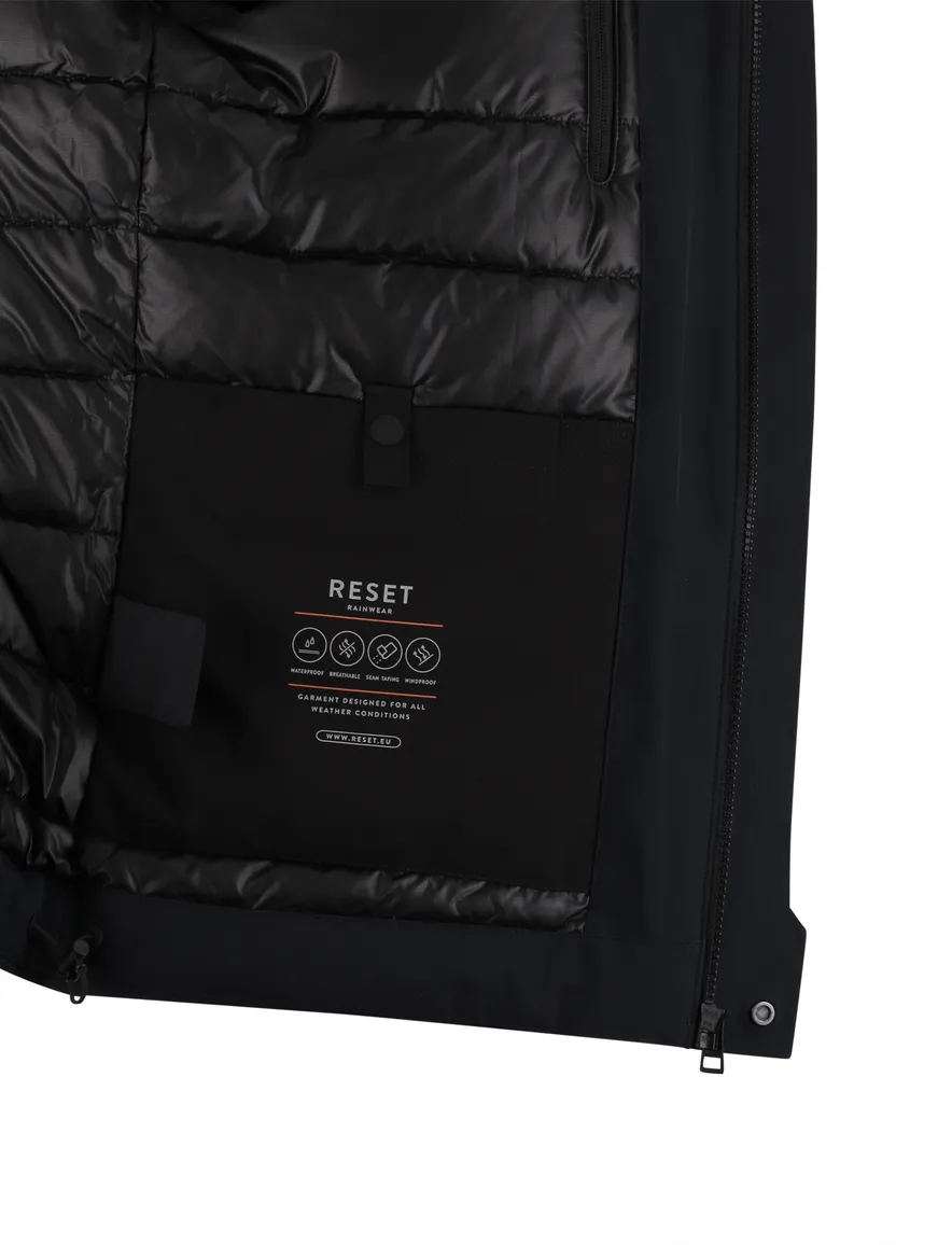 Reset winterjas navy effen normale fit