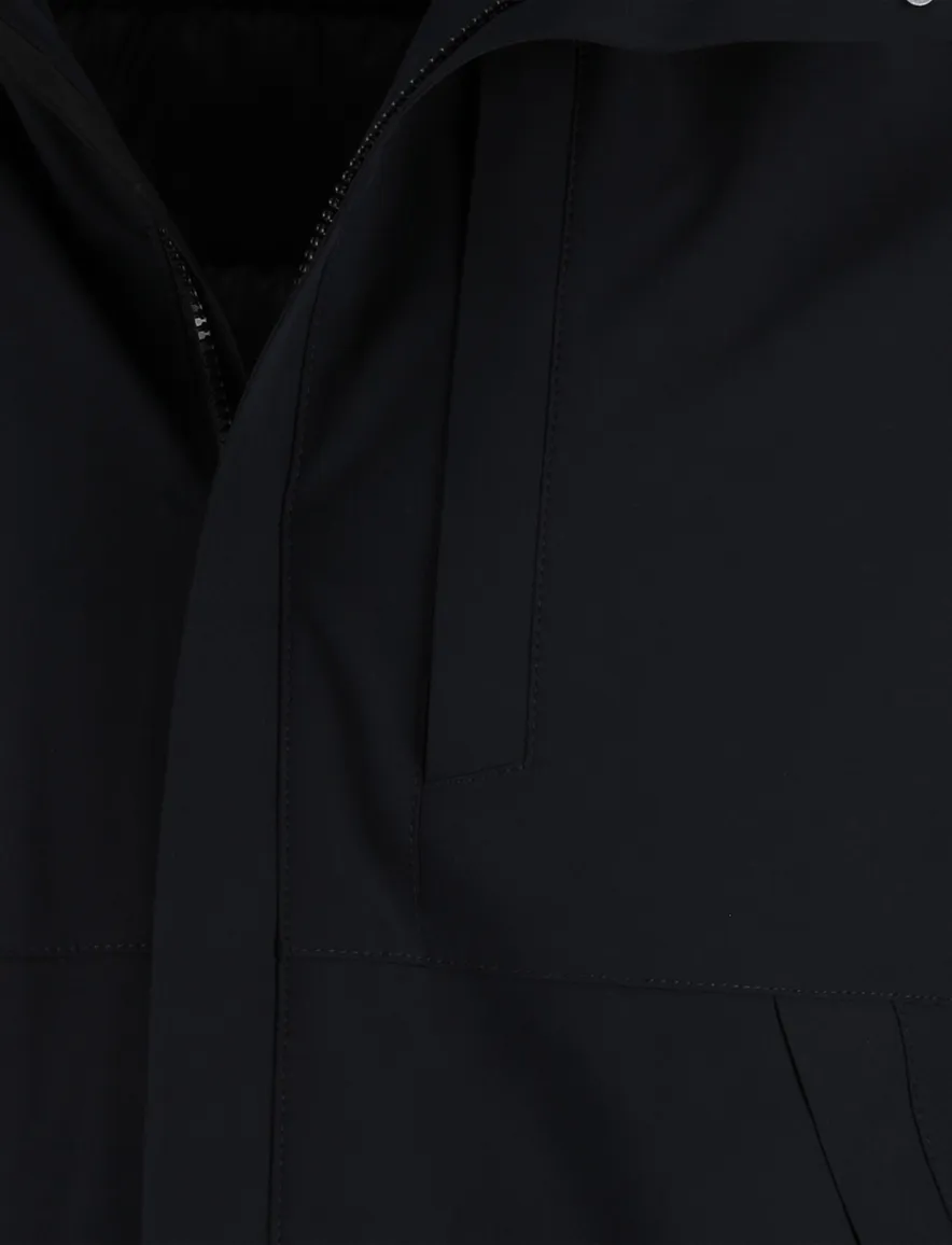 Reset winterjas navy effen normale fit
