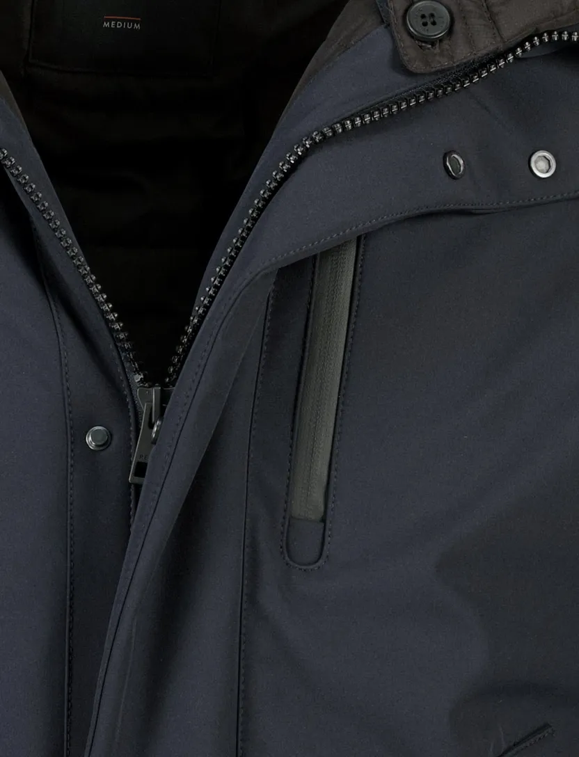 Winterjas Reset Charleston donkerblauw waterafstotend