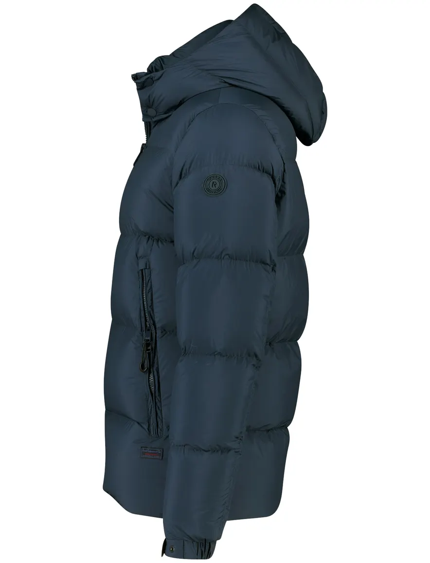 Reset Salmi winterjas blauw afneembare capuchon puffer