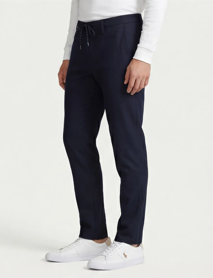 Alberto Jump slim fit pantalon donkerblauw