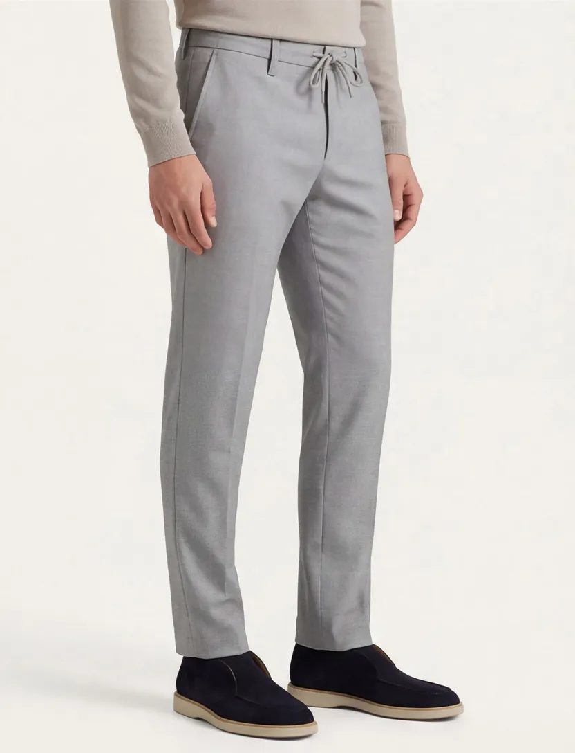 Broek Alberto grijs