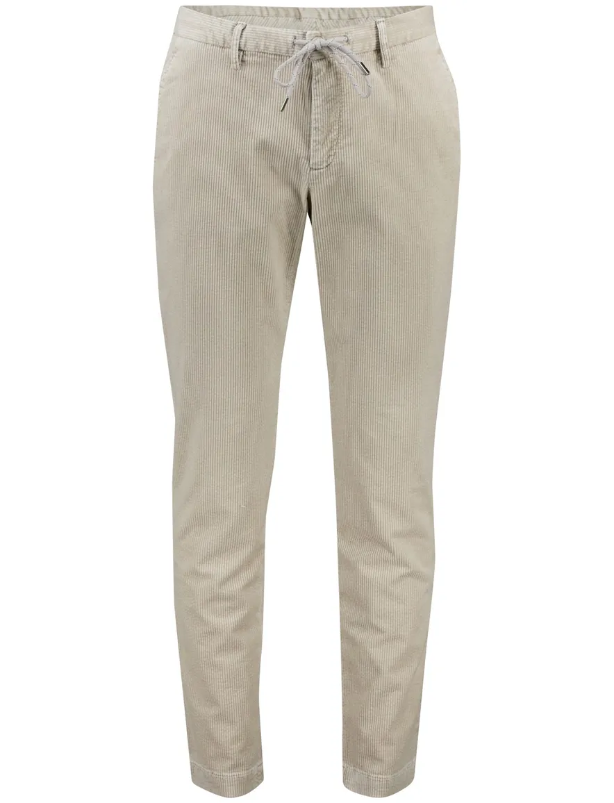 Alberto Jump Pantalon chino beige elastische band rib