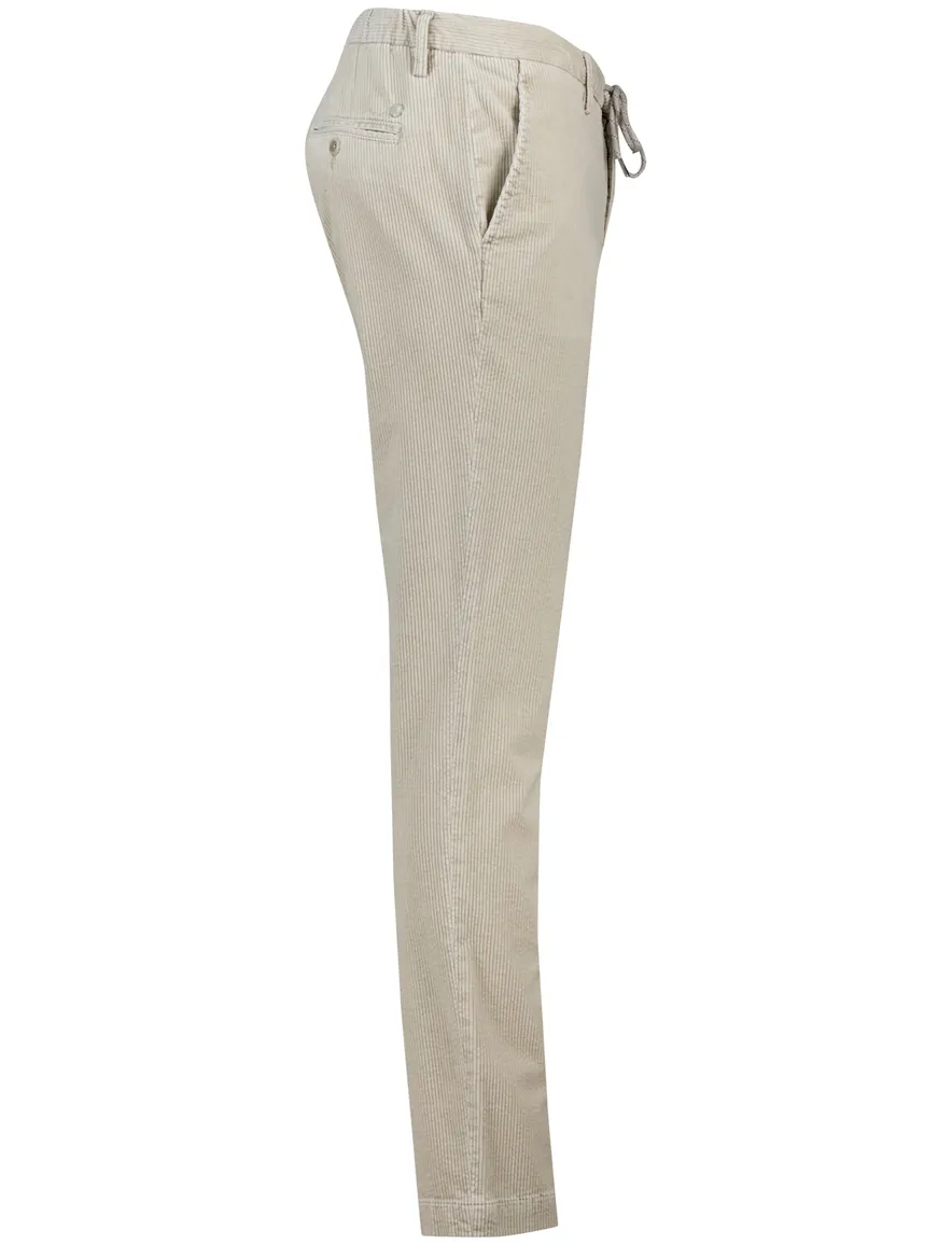 Alberto Jump Pantalon chino beige elastische band rib