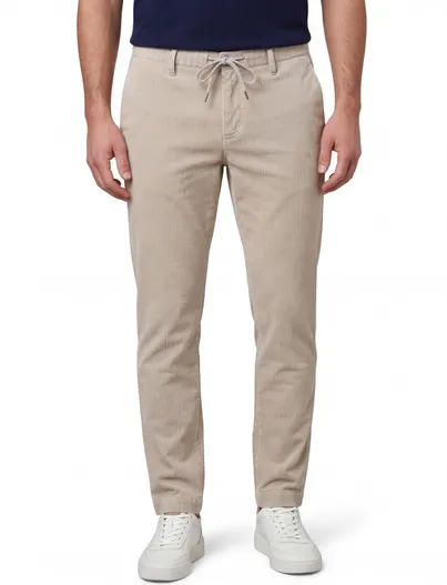 Alberto Alberto Jump Pantalon beige elastische band chino rib