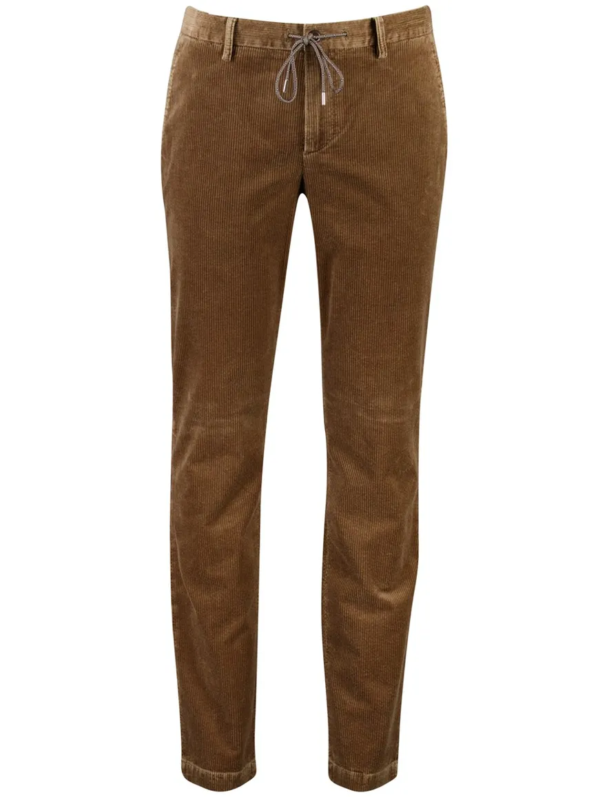 Alberto chino corduroy slim fit bruin