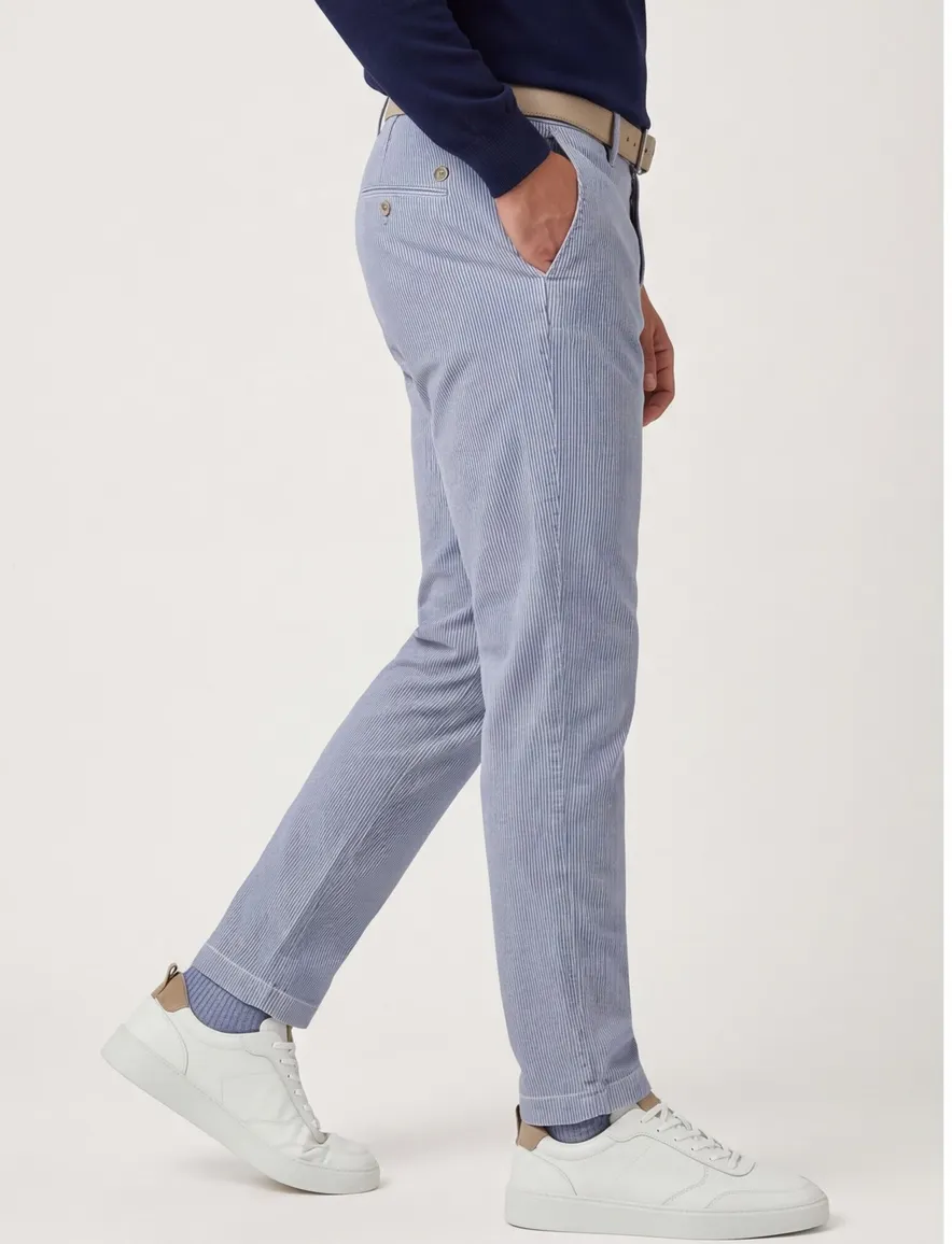 Alberto Jump slim fit pantalon lichtblauw