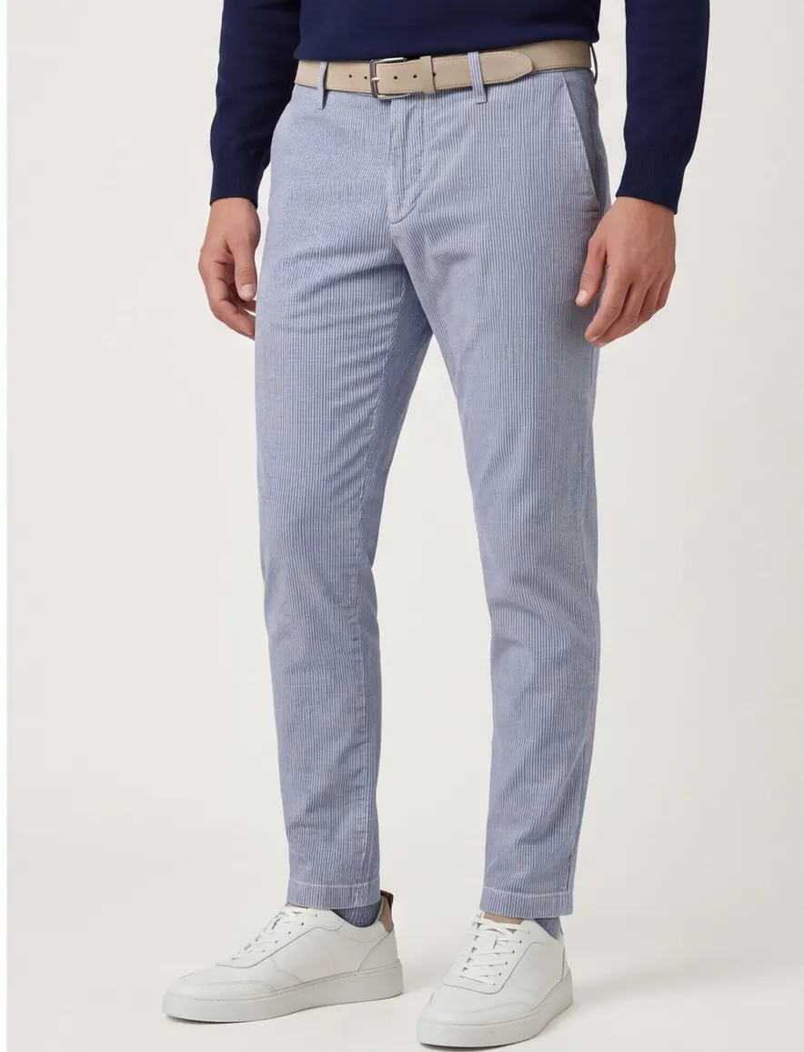 Broek Alberto Slim Fit lichtblauw