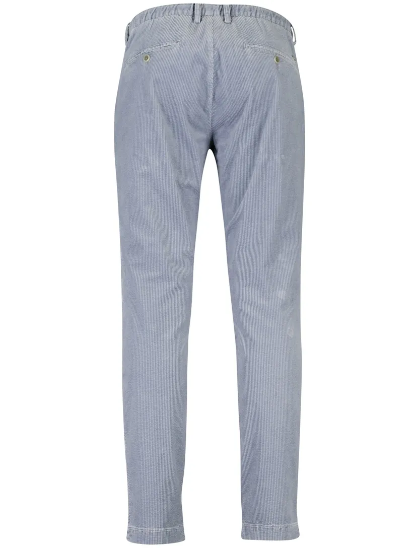 Lichtblauw Alberto Slim Fit broek corduroy