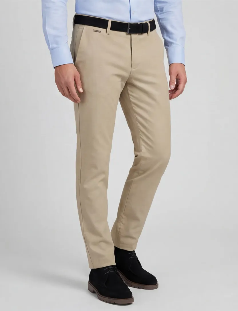 Pantalon chino Alberto Rob beige slim fit