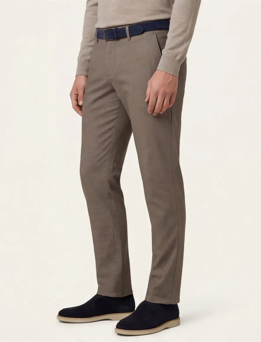 Alberto pantalon chino bruin