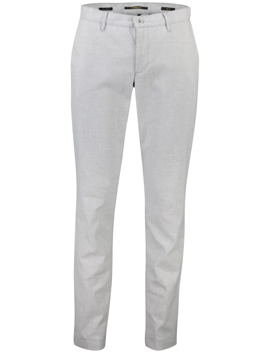 Alberto Rob Pantalon chino grijs slim fit