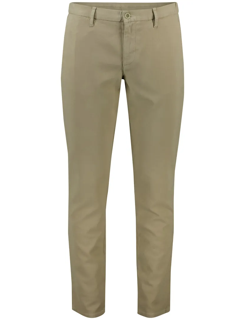 Alberto slim fit katoenen pantalon khaki