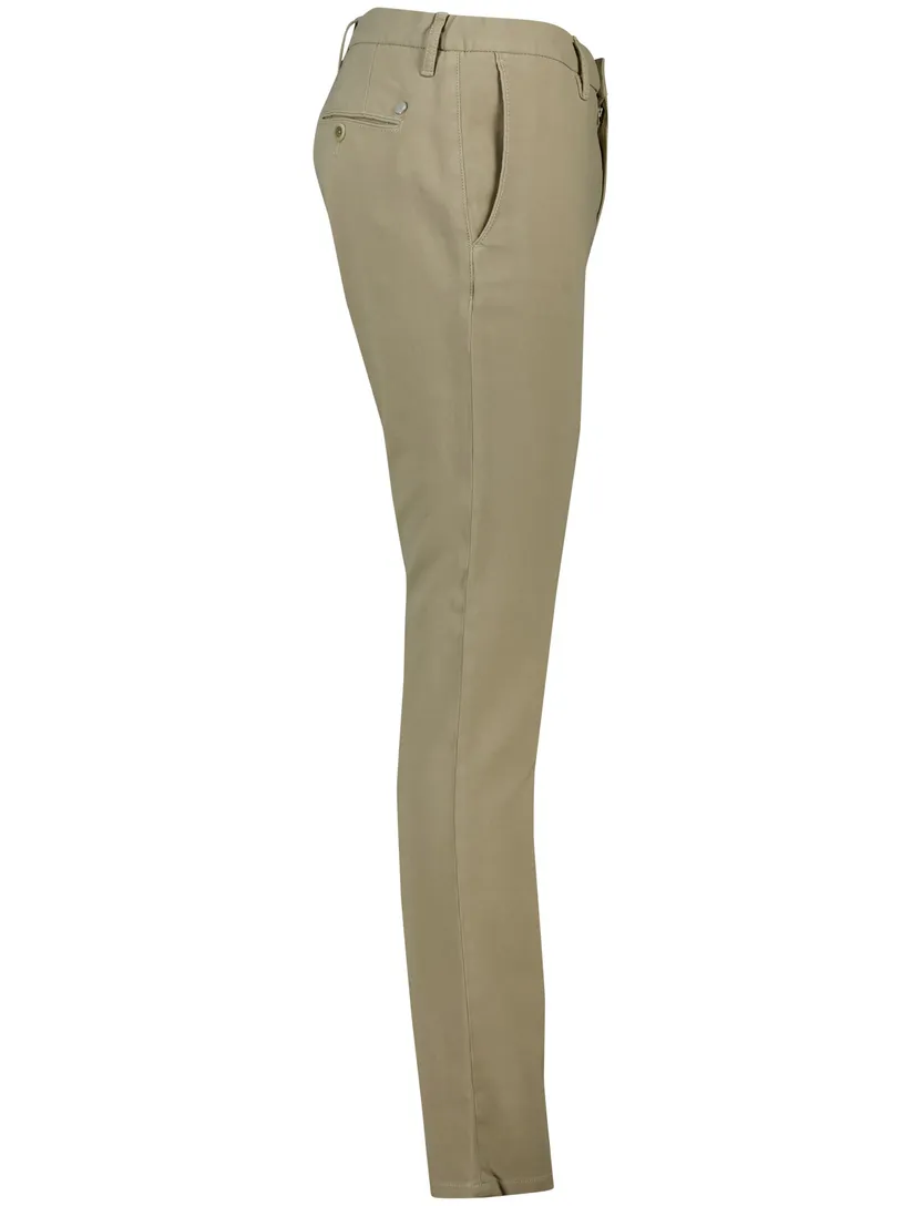 Alberto slim fit katoenen pantalon khaki