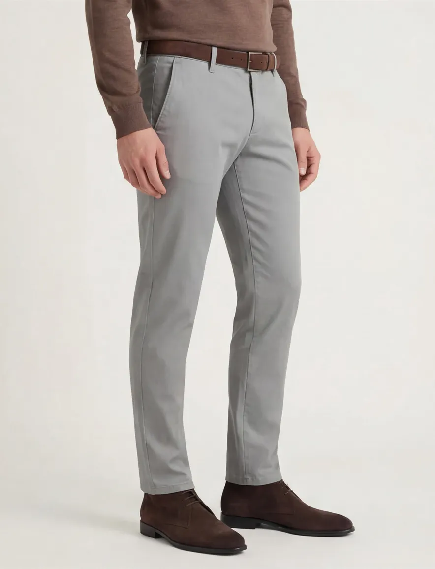 katoenen broek grijs Alberto Rob