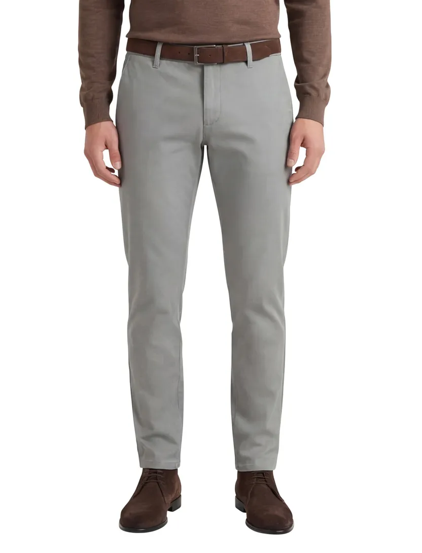 Alberto Rob katoenen chino grijs stretch