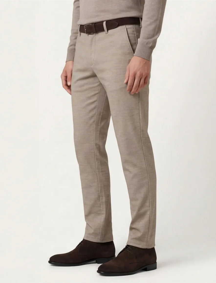 Alberto Lou tapered fit pantalon bruin