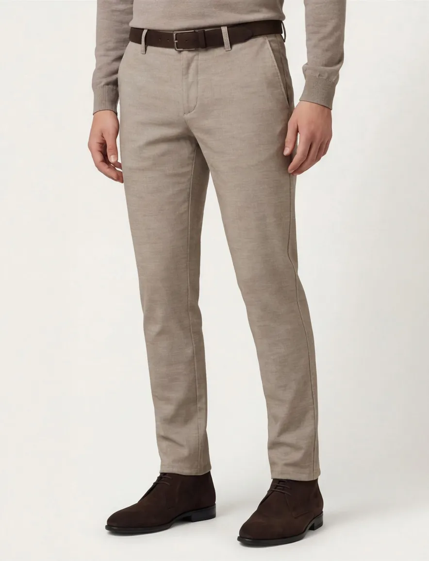 Alberto Lou tapered fit pantalon bruin