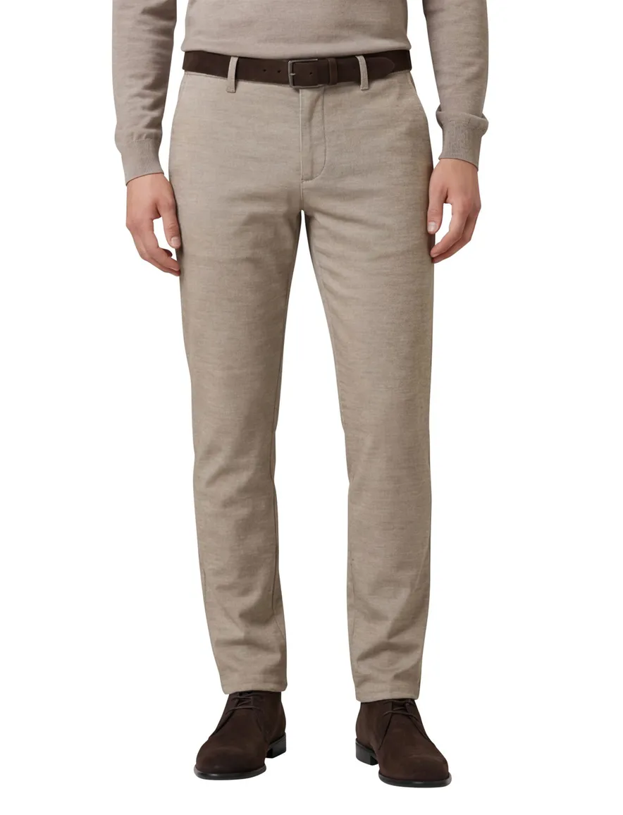 Alberto Lou tapered fit pantalon bruin