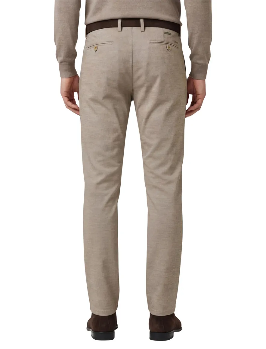 Alberto Lou tapered fit pantalon bruin