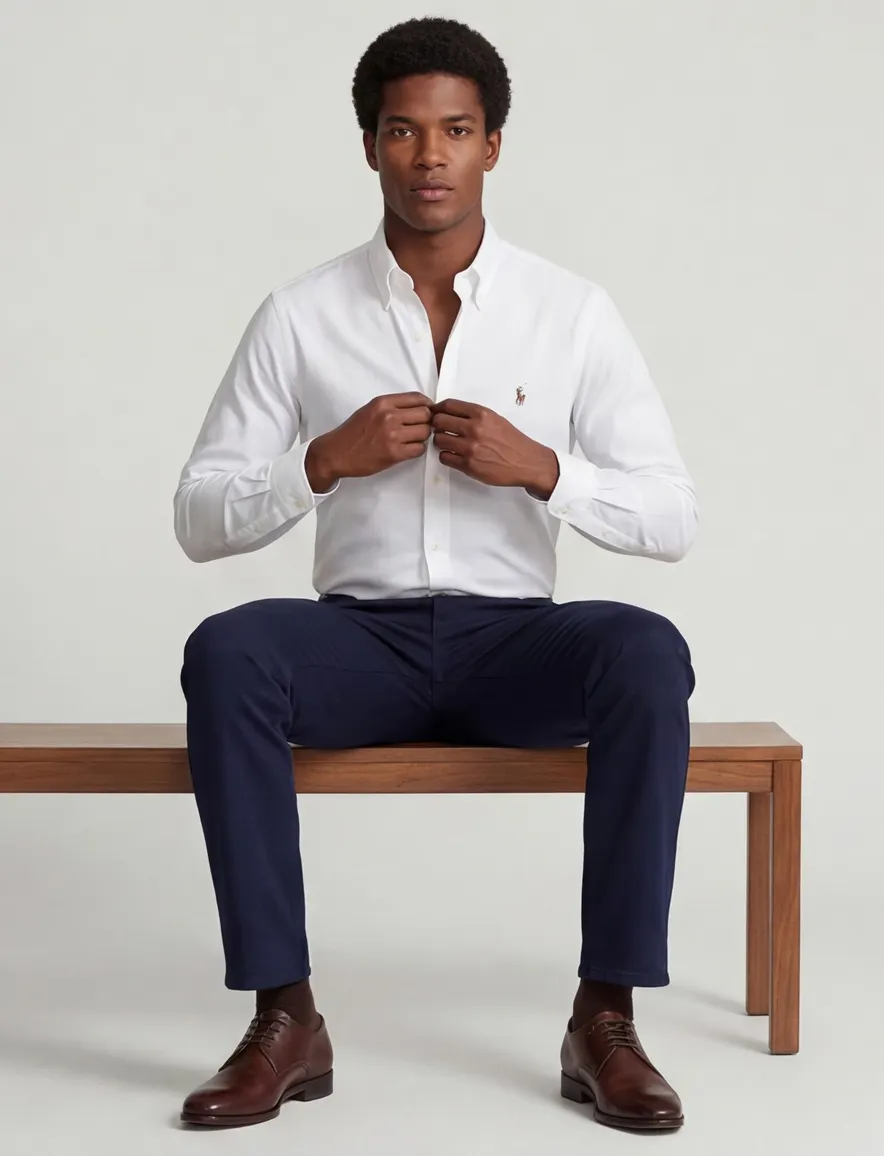 Polo Ralph Lauren custom fit overhemd wit