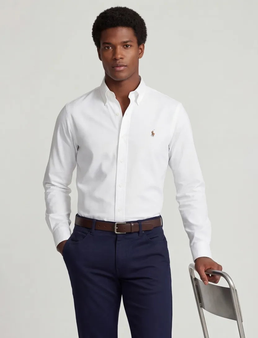 Polo Ralph Lauren custom fit overhemd wit